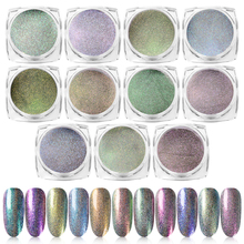 MEET ACROSS 1 Box Holographic Nail Powder Nail Art Glitter Dust Shimmer Chrome Pigment DIY Manicure Nail Accessories Design 2024 - buy cheap