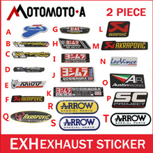 2Pcs Aluminium Heat-resistant Motorcycle Exhaust Pipes Decal Sticker Cool Personality Yoshimura Universal Stickers CB400 YZF 2024 - buy cheap
