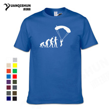 Evolution Skydiving Tshirt Funny Parachute Mens T-shirt Boutique Short Sleeve Tee Fashion Brand T Shirt 16 Colors Large Size 3XL 2024 - buy cheap