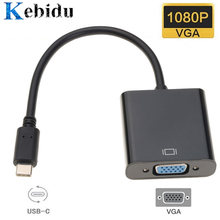 Kebidu-Adaptador de Cable USB tipo C a VGA, convertidor macho a VGA hembra para Macbook Chromebook Pixel, portátil, 3,1 2024 - compra barato