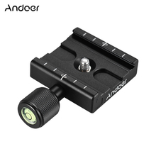 Andoer QR-50 Aluminum Alloy Quick Release Plate Clamp Adapter with Bubble Level for Arca Swiss RRS Wimberley Tripod Ball Head 2024 - buy cheap