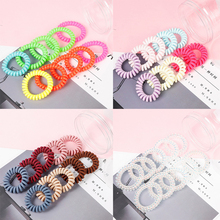 10Pcs 3/3.5/4/4.5/5cm Telephone Wire Hairbands Headwear Elastic Spring Hair Bands Hair Ties/Ropes Ponytail Hair Accessories 2024 - buy cheap