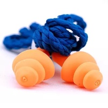 10 pçs silicone macio com fio earplug redução de ruído proteção auditiva reutilizável viagem sono nadar árvore natal estilo earmuff 2024 - compre barato