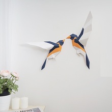 3D бумажная модель с птицами, домашний декор, украшения стен, пазлы, обучающие игрушки для детей, подарок на день рождения 1152 2024 - купить недорого