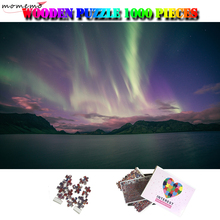 MOMEMO Aurora 1000 Pieces Wooden Beautiful Nature Landscape Puzzle for Adults Customized Jigsaw Puzzle Decompression Puzzle Toys 2024 - compre barato
