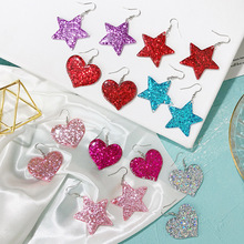 New Acrylic Colorful Acetate Love Five-pointed Star Pendant Earrings For Women Exaggerated Personality Shiny Charm Ear Jewelry 2024 - buy cheap