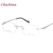 armacao de oculos Eyeglasses Female Pure Titanium Glasses Frames Light Rimless Optical Eyeglass Frames Women 2024 - buy cheap
