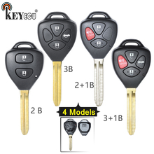 KEYECU-funda de coche para Toyota RAV4, Avensis Verso, Camry, Corolla, Hilux, Prado, carcasa de llave a distancia, Fob 2/+ + 1 botón 1/3 3/2, hoja TOY43 2024 - compra barato
