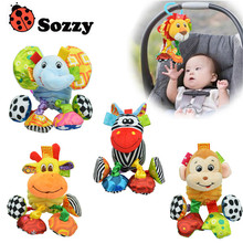 SOZZY 5 Designs Pull Up And Shake Crib Bed Hanging Ring Multifunction Baby Rattle Bell Infant Baby Crib Stroller Hanging Toy 2024 - buy cheap