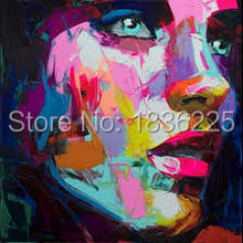 Nielly Francoise art work hand-painted oil wall moonlight face art women home decoration Modern Abstract oil painting on canvas 2024 - buy cheap