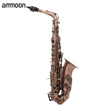 Professional Eb E-flat Alto Saxophone Sax Red Bronze Bend Abalone Shell Key Carve Pattern with Case Gloves 2024 - buy cheap