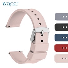 WOCCI-Correa de silicona para reloj unisex, correa de goma deportiva de 14mm, 18mm, 20mm, 22mm y 24mm, correa de reloj de agua blanda con herramienta 2024 - compra barato