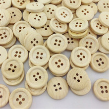 Wholesale 50PCS New 4 hole Round Wood Buttons 20mm Sewing Craft WB27 2024 - buy cheap