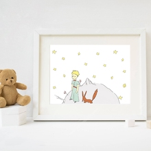 The Little Prince Poster Painting Watercolor Nursery Art , The Little Prince and Fox Canvas Art Prints Kids Boy Bedroom Decor 2024 - buy cheap