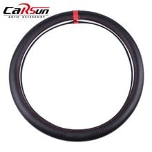 CARSUN 38CM Car Steering Wheel Cover On The Steering Wheel Carbon Fiber Leather Steering Wheel Cover For BMW 2024 - buy cheap