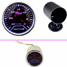 EE support Car Universal Smoke Len 2" 52mm Vacuum Gauge Meter In.Hg + 52mm Black Pod 2024 - buy cheap