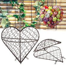 Metal Flower Planter Pot Heart Shape Hanging Plant Basket Succulent Flower Pot Basket For Home Garden Decoration 2024 - buy cheap
