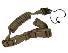 Airsoft Tactical Sling Elastic Lanyard with adjust Buckle Tan BK 2024 - купить недорого