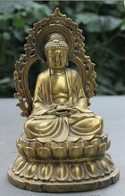 YM  308  6" Chinese Buddhism Brass Pray Shakyamuni Sakyamuni Tathagata Buddha Bowl Statue 2024 - buy cheap