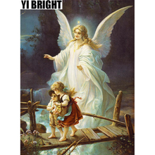 5D DIY Religion "Guardian Angel&Girl" Painting,Diamond Embroidery,Full Square&Round Mosaic Gift,Diamond Painting Cross Stitch GT 2024 - buy cheap