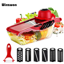 Multi Vegetable Cutter Mandoline Slicer Peeler Lemon Squeezer Cheese Grater Food Chopper With Steel Blade Kitchen Accessories 2024 - buy cheap