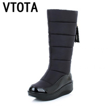 VTOTA-Botas de nieve cálidas para Mujer, botines de media caña sin cordones con flecos, con plataforma a prueba de agua, H200, 2018 2024 - compra barato