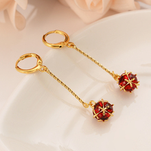Pendientes de bola de circonio austriaco AAA de lujo de moda elegantes pendientes de oro para mujeres niñas dijes pendientes de diamantes de imitación de regalo 2024 - compra barato