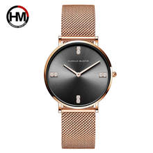 Hannah Martin Luxury Fashion Ladies Watch Rose Gold Women Watches stainless steel Wristwatch Female Waterproof Clock FD1533 2024 - buy cheap