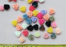 300pcs - Mini Rose Flower Cabochons - 12mm Mixed Sampler Pack Cabochons lovely mix color set 2024 - buy cheap