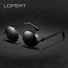 LOPERT Vintage HD Polarized Steampunk Sunglasses Men Brand Designer Glasses Women  Gothic Coating Mirrored Sun Glasses UV400 2024 - buy cheap