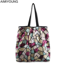 AIMIYOUNG-Bolso de hombro con lentejuelas para Mujer, Bolsa grande brillante, de diseñador, femenino 2024 - compra barato