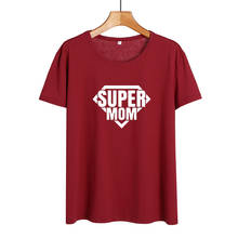 Футболка с надписью «Super Mom», хлопковая Футболка для женщин на лето, 2019 2024 - купить недорого