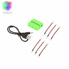 6-port USB Lipo Battery Charger with 6pcs 2.0 Charging Cable for WLtoys V911 series F929 F939 RC Helicopter Airplane 2024 - buy cheap
