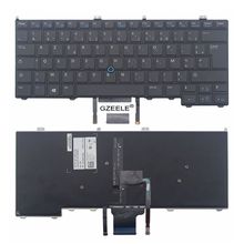 QH GZEELE Новинка для Dell Latitude E7240 E7440 FR Французская клавиатура с подсветкой AZERTY 2024 - купить недорого