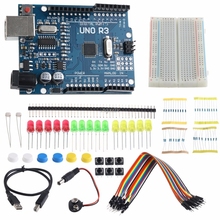 1Set Starter Kit UNO R3 Mini Breadboard LED Jumper Wire Button Integrated Circuits Whosale&Dropship 2024 - buy cheap