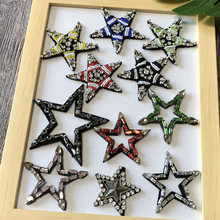 5pcs Manual star bead sequins patch stick crystal rhinestone patch applique sew on collar clothing accessories decoration patch 2024 - buy cheap