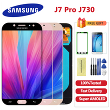 5.5 ''Display AMOLED para SAMSUNG Galaxy J7 Pro J730 2017 Display Touch Digitador Da Tela de LCD Para SAMSUNG J7 J730F LCDs 2024 - compre barato