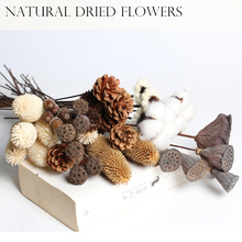 DIY Craft Accessories Dried Flowers Lotus Cotton Floral Preserved Flower Decorative Florals Branch Rustic Wedding Party Decor 2024 - buy cheap