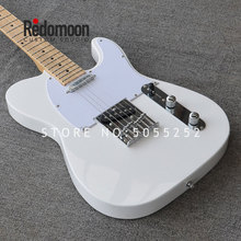 Factory custom Tele electric guitar with maple fingerboard white color white pickguard fretboard musical instrument shop 2024 - buy cheap