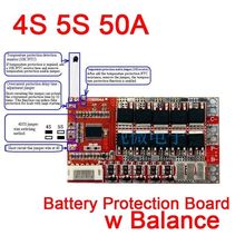 Proteção de bateria de fosfato de ferro-lítio embutido, placa pcb de proteção para bms, 12v, 16v, 50a, lifepo4 2024 - compre barato