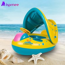 Anillo de natación inflable seguro ajustable para bebé, flotador de piscina infantil, parasol, asiento, Círculo de baño, rueda inflable 2024 - compra barato