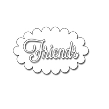 Letters Friend Cloud Dialog Box Metal Cutting Dies Stencils for Scrapbooking Photo Album Embossing Decoration Craft Die Cutting 2024 - buy cheap