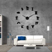 Reloj de pared grande para habitación de niños, accesorio de diseño moderno con diseño de unicornio gigante, Nube de arcoíris, mágico, ideal para decoración artística de sala de estar 2024 - compra barato