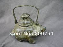 Very rare Qing Dynasty (QianLong1711-1799)Bronze Flagon/Teapot,Sculpture  tortoise,Free  shipping, 2024 - buy cheap
