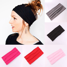 New Women Soft Hairband Wide Elastic Stretch Running Yoga Turban Head Wrap Scarf Hair Accessories Autumn 2024 - buy cheap