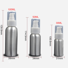 100ml Portable Aluminum Pump Lotion Bottle Airless Refillable Empty Cosmetic Packaging Bottle Women Favors 20pcs/lot FZ135 2024 - buy cheap