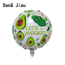 18inch party decorations Mexico avocado foil balloons birthday air balloons baby shower decoration wedding holiday fruit ball 2024 - buy cheap