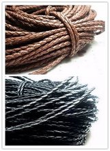 5MM 25Yard Knit Round PU Imitation Leather Cords Wires Stings Ropes Jewelry Findings 2024 - купить недорого