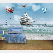 beibehang Wallpaper custom living room bedroom wallpaper mural modern minimalist sailing aircraft decorative painting wall 2024 - buy cheap