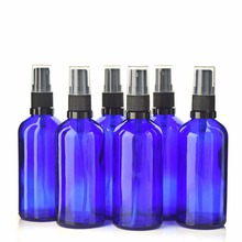 6pcs 100ml New Cobalt Blue Glass Bottle With Fine Mist Spray for Aromatherapy Perfume Essential Oils Empty Cosmetic Containers 2024 - buy cheap